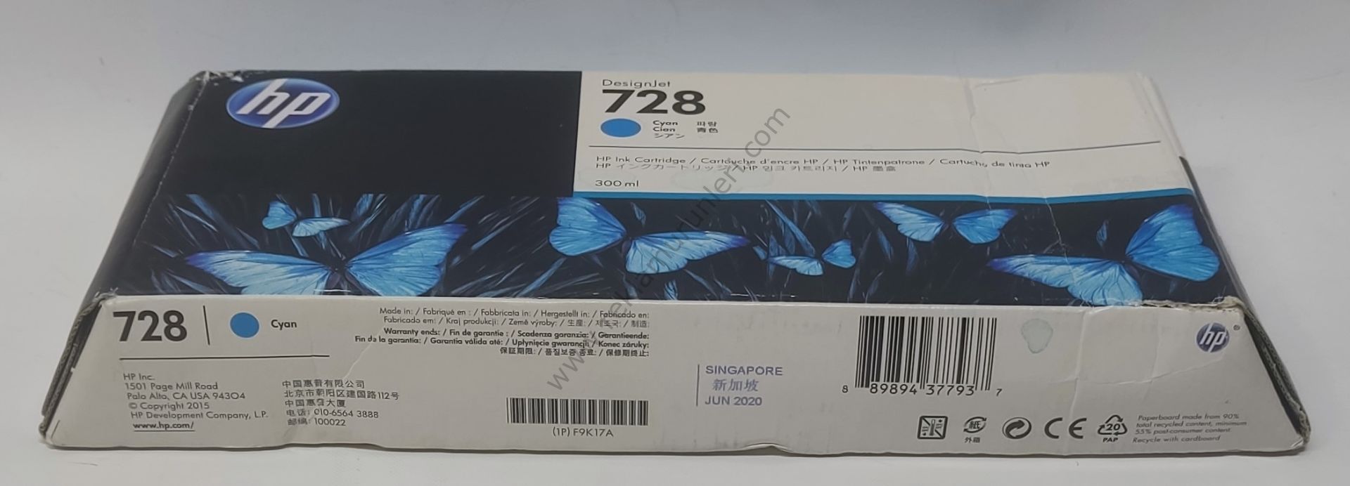 HP F9K17A Cyan Kartuş 300ml 2020 Tarihli