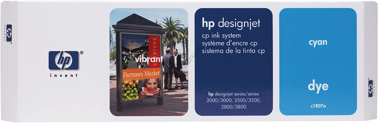 HP C1807A Cyan 400ml Kartuş ve Baskı Kafası