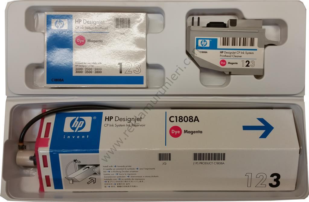 HP C1808A Magenta 400ml Kartuş ve Baskı Kafası