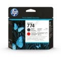 HP 774 P2V97A Matt Black - Cromatic Red Baskı Kafası