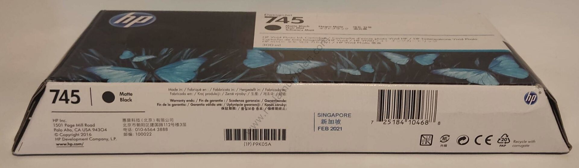 HP F9K05A Mat Black Kartuş 300ml 2021 Tarihli