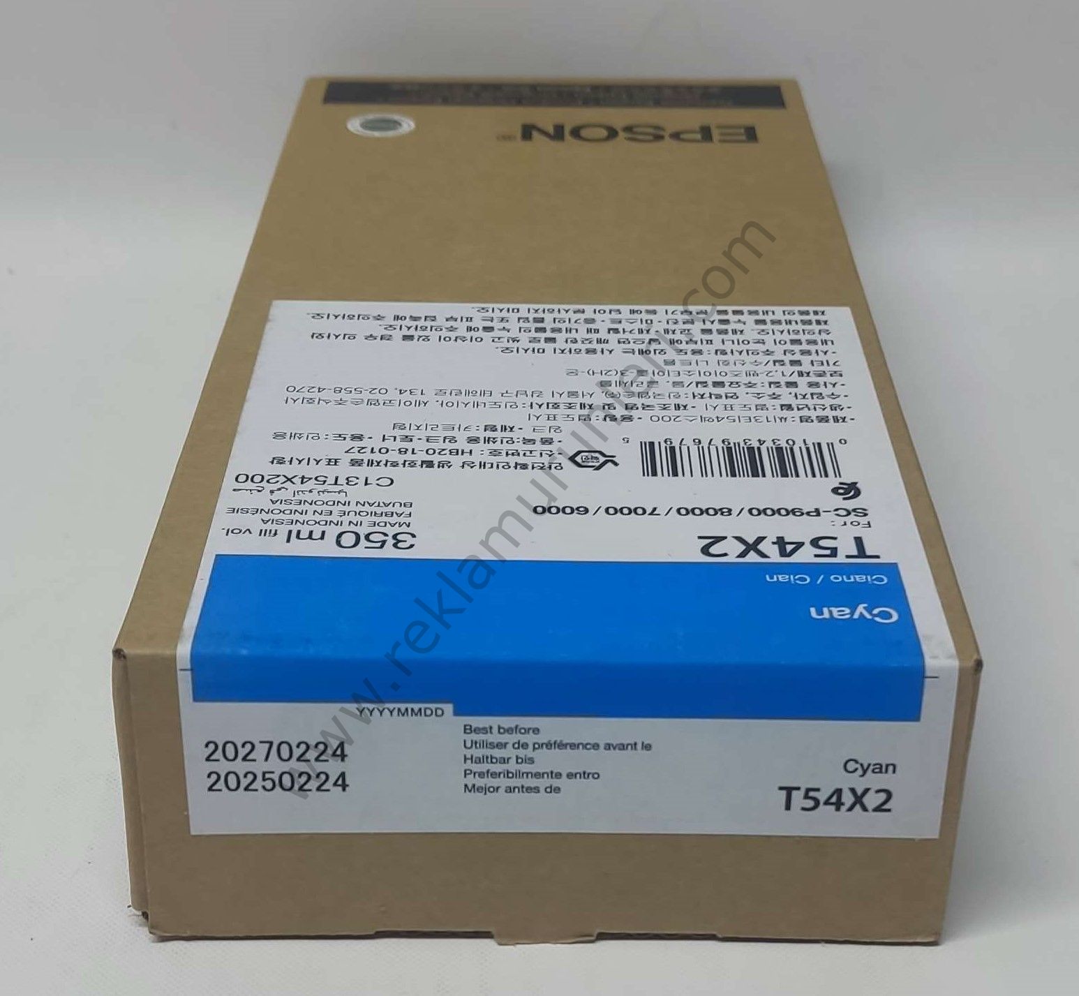 Epson T54X2 Cyan 350ml Kartuş 2027 Tarihli
