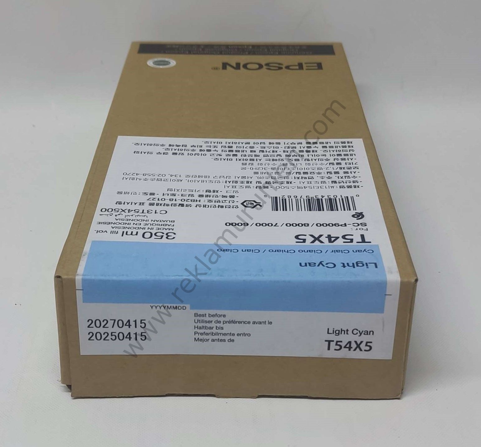 Epson T54X5 Light Cyan 350ml Kartuş 2027 Tarihli