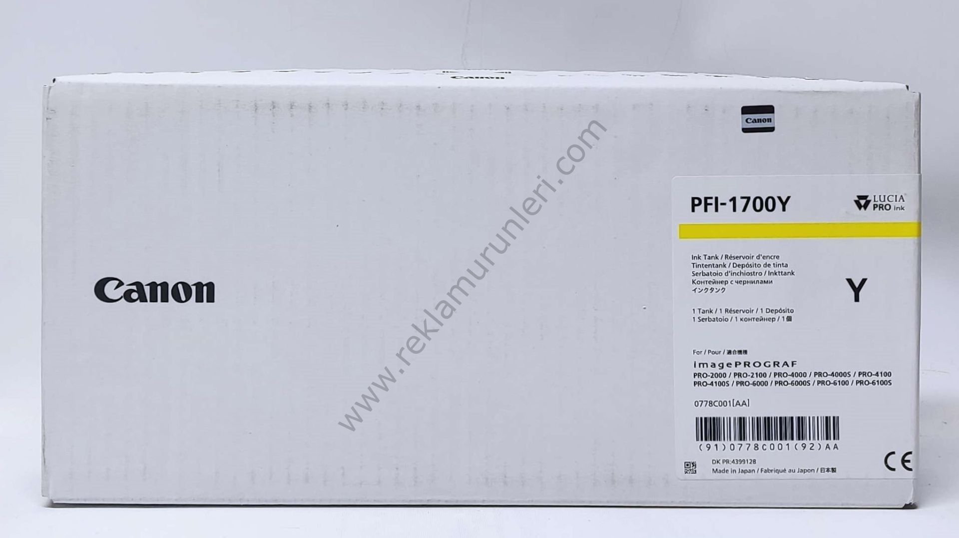 Canon PFI-1700Y Yellow Kartuş 700ml