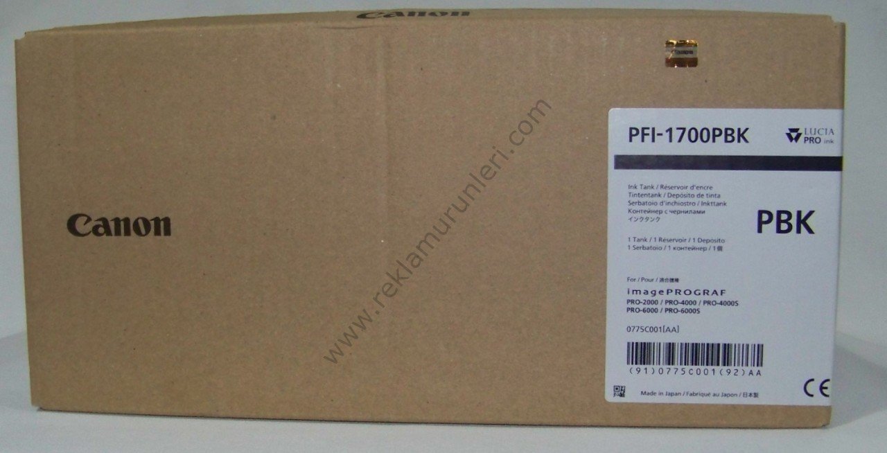 Canon PFI-1700PBK Photo Black Kartuş 700ml