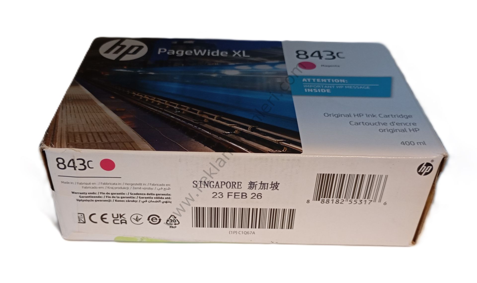 HP C1Q67A Magenta Kartuş 400ml 2026 Tarihli