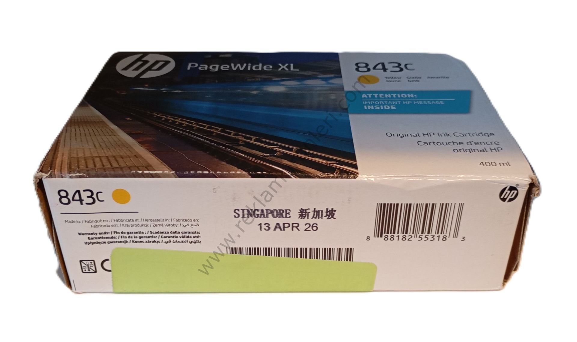 HP C1Q68A Yellow Kartuş 400ml 2026 Tarihli