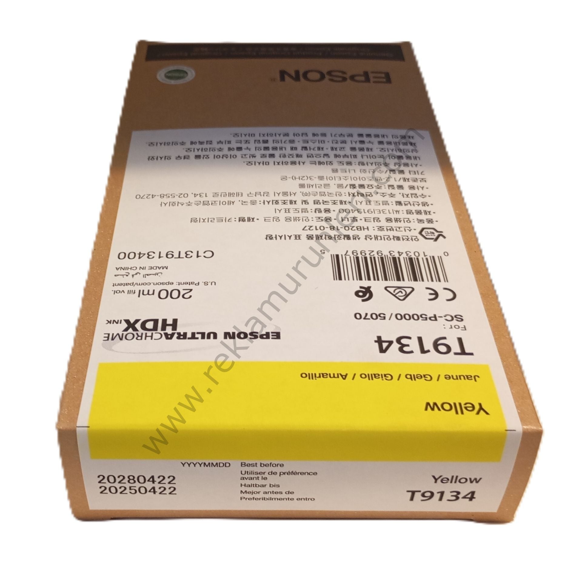 Epson T9134 Yellow Kartuş 200ml 2028 Tarihli