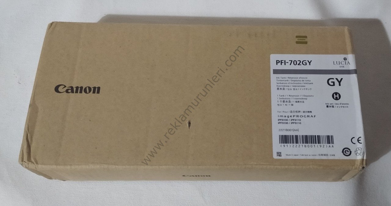 Canon PFI 702GY Grey Kartuş 700ml
