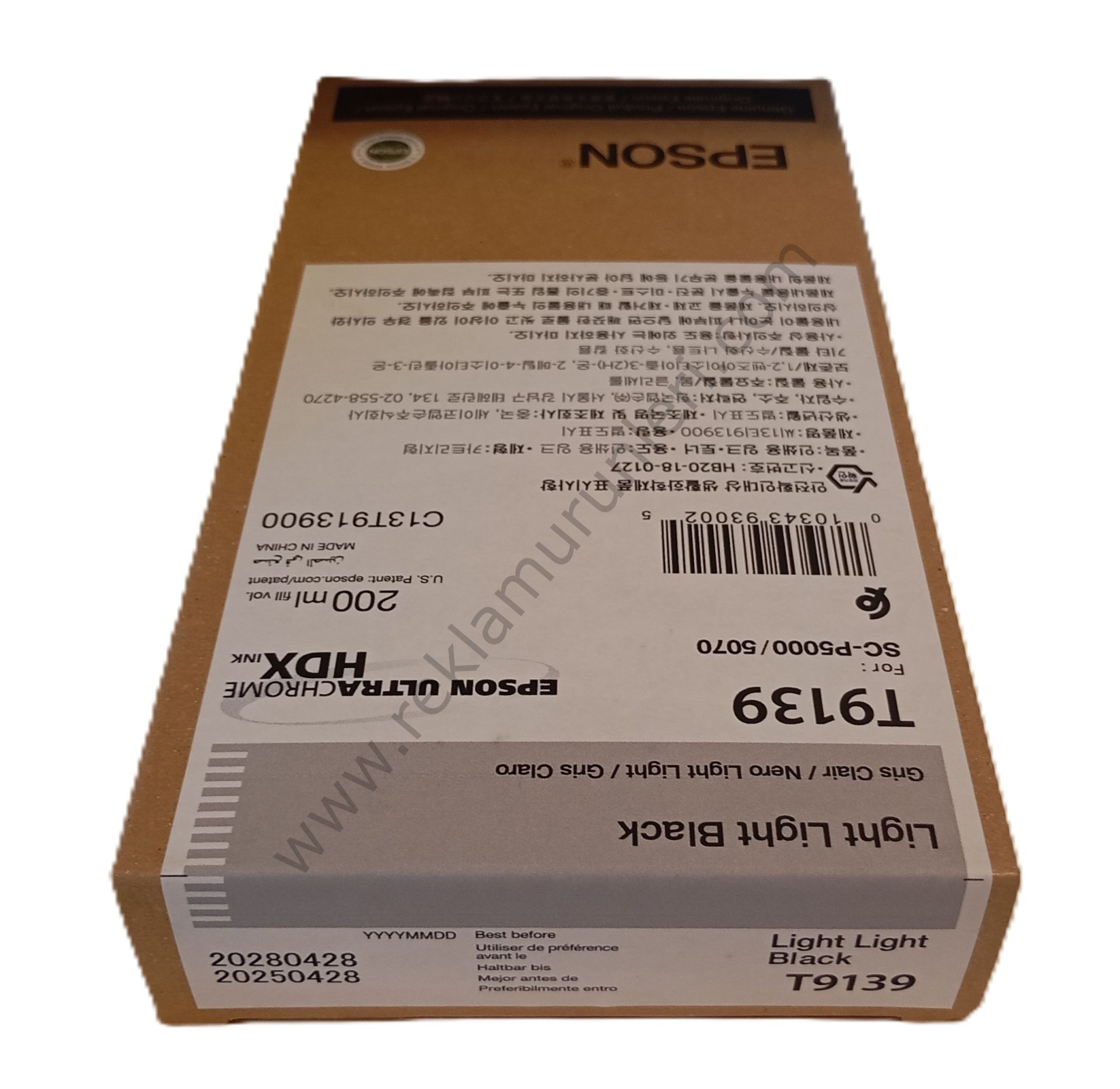Epson T9139 Light Light Black 200ml Kartuş 2028 Tarihli