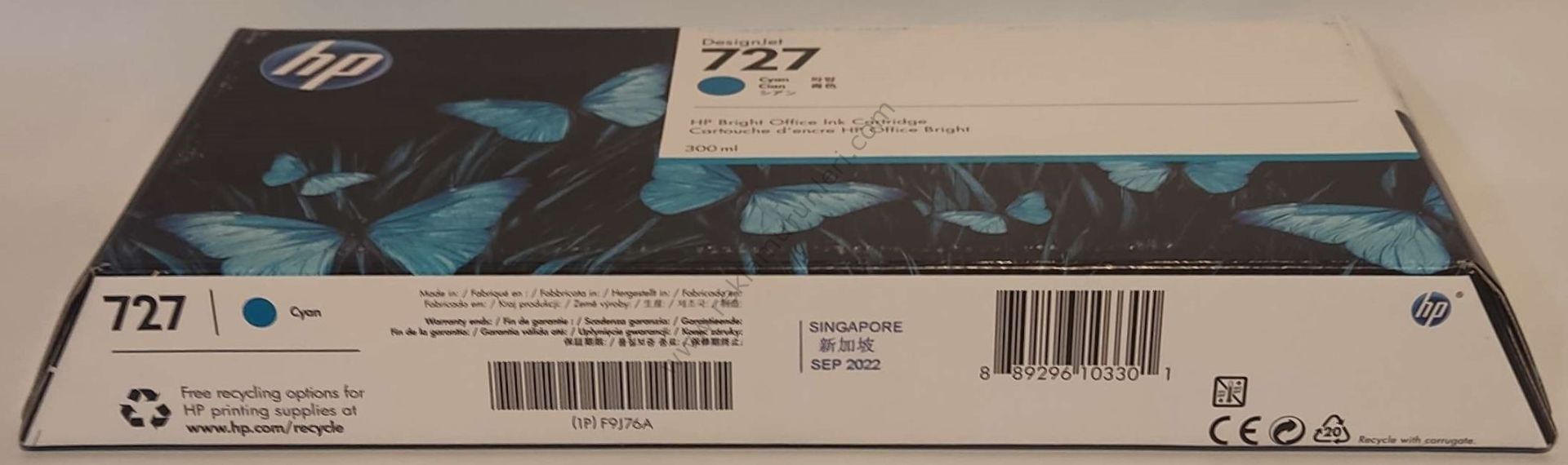 HP F9J76A Cyan Kartuş 300ml 2022 Tarihli