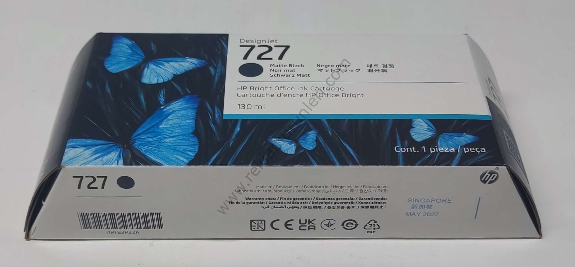 HP B3P22A Matte Black Kartuş 130ml 2027 Tarihli