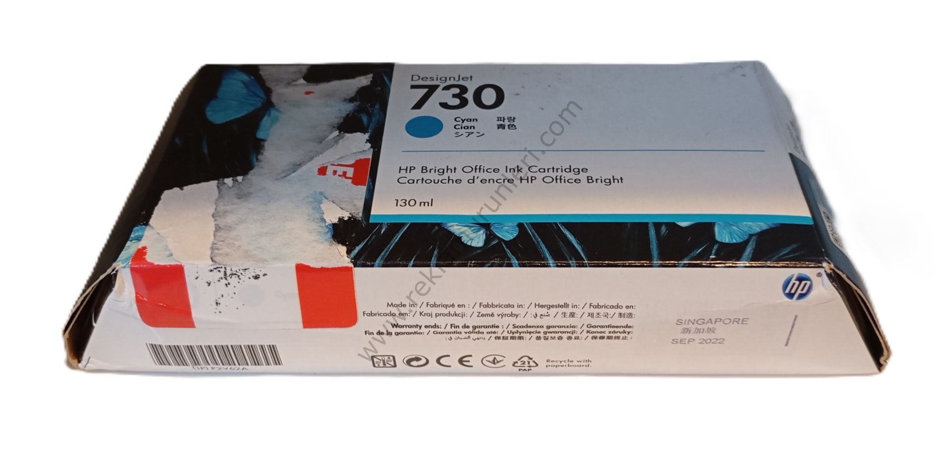 HP P2V62A Cyan Kartuş 130ml 2022 Tarihli