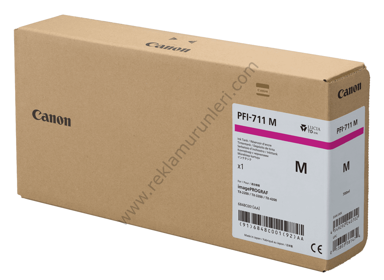 Canon PFI 711M Magenta Kartuş 700ml