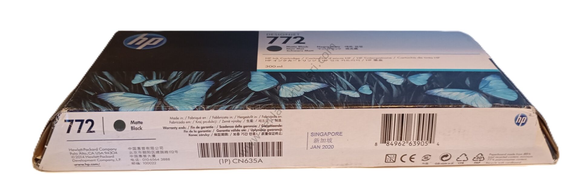 HP CN635A Matte Black Kartuş 300ml 2020 Tarihli