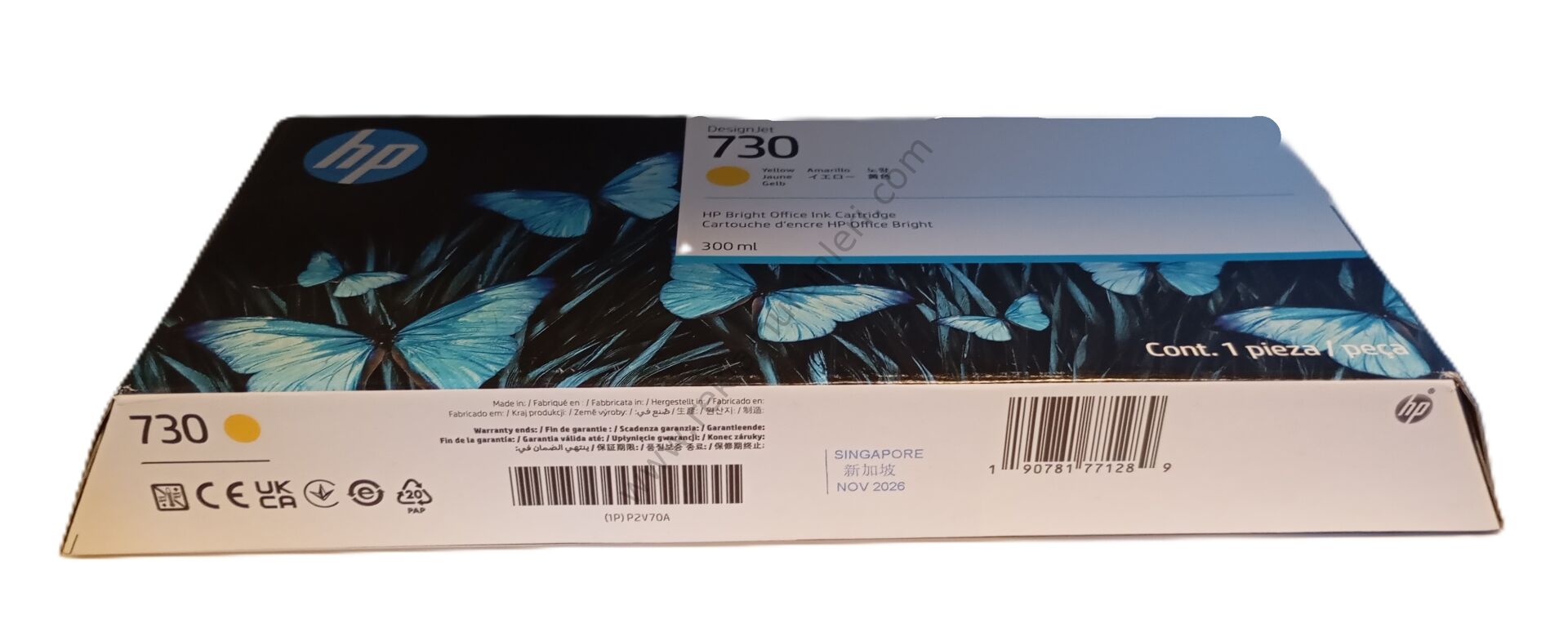 HP P2V70A Yellow Kartuş 300ml 2026 Tarihli