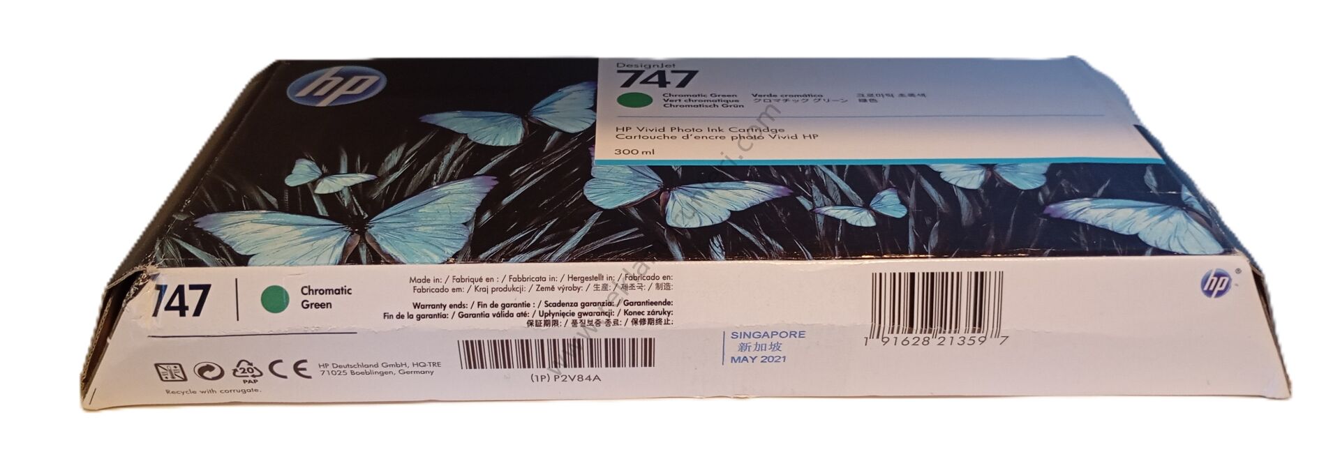 HP 747 P2V84A Chromatic Green Kartuş 300ml 2021 Tarihli