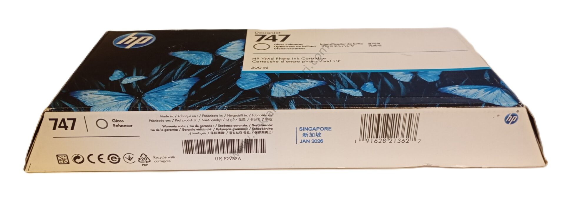 HP 747 P2V87A Gloss Enhancer Kartuş 300ml 2026 Tarihli