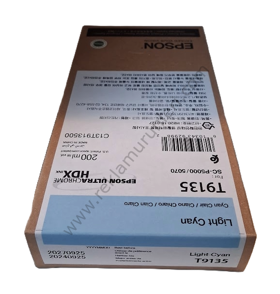 Epson T9135 Light Cyan Kartuş 200ml 2027 Tarihli