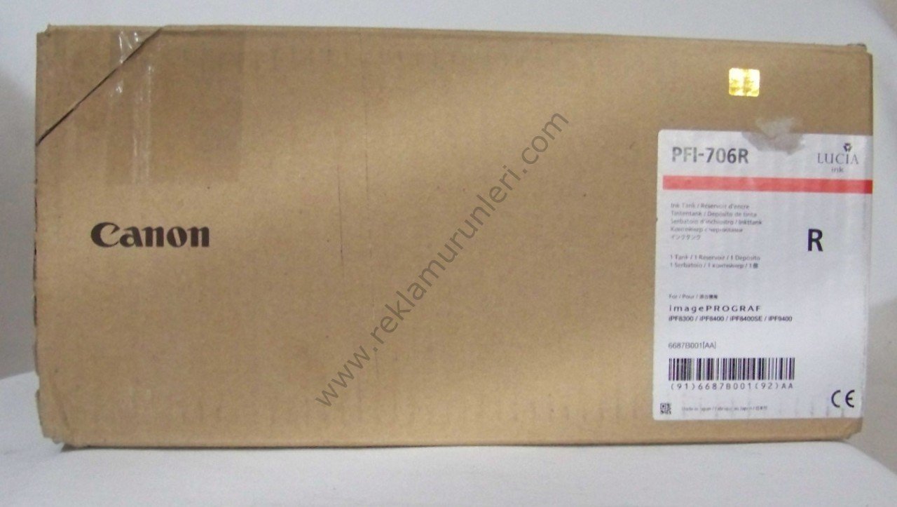 Canon PFI 706R Red Kartuş 700ml