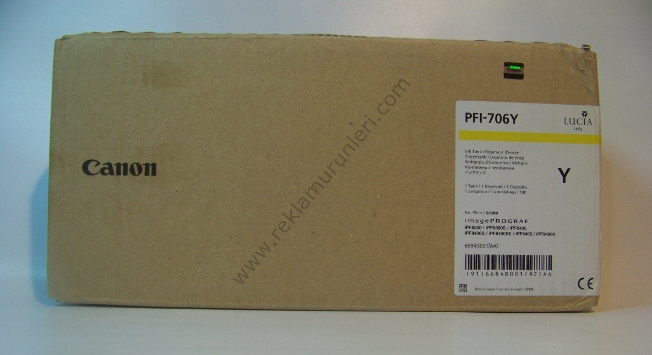 Canon PFI 706Y Yellow Kartuş 700ml