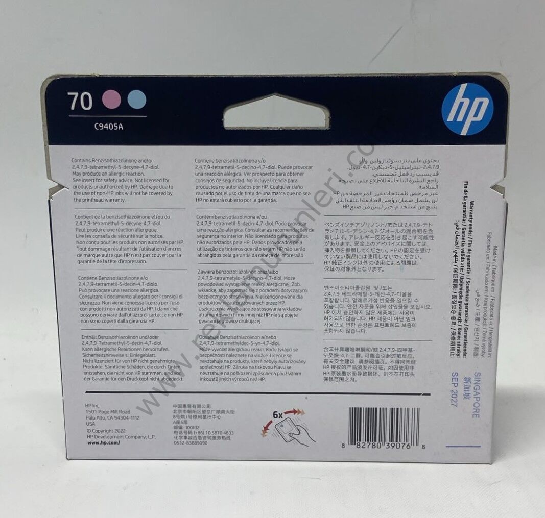 HP C9405A Light Cyan-Light Magenta Baskı Kafası 2027 Tarihli