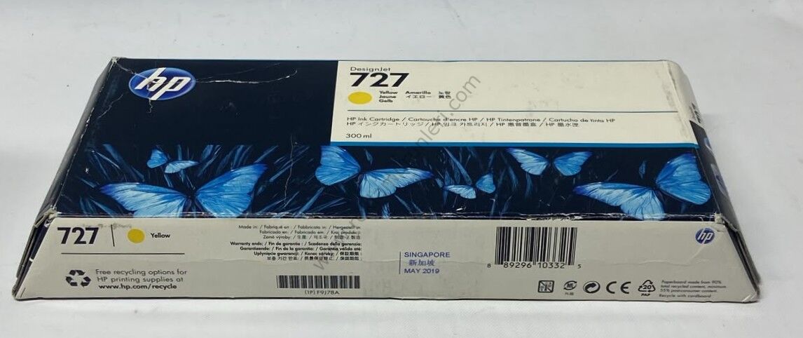 HP F9J78A Yellow Kartuş 300ml 2019 Tarihli
