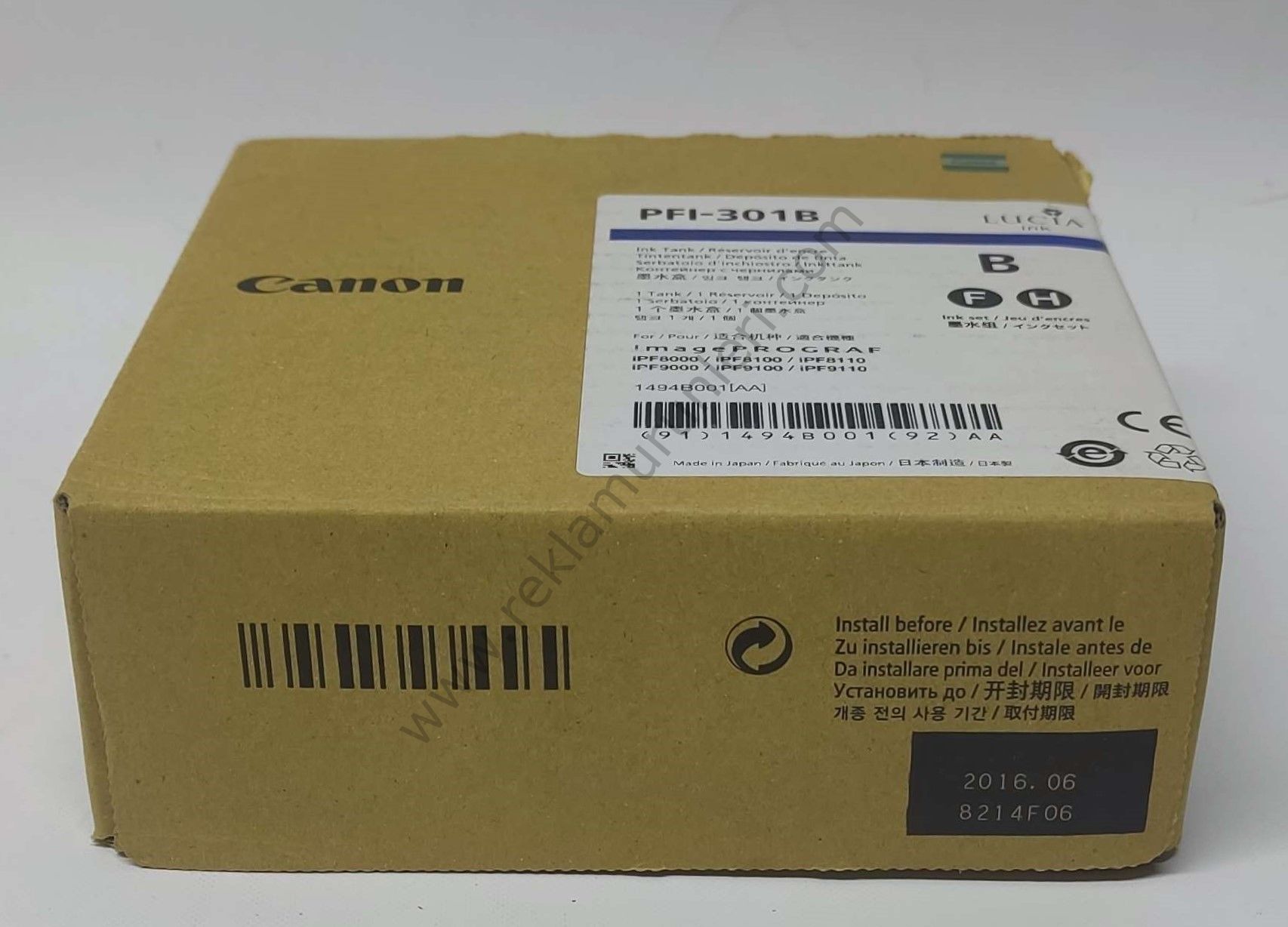 Canon PFI 301B Blue 330ml 2016 Tarihli