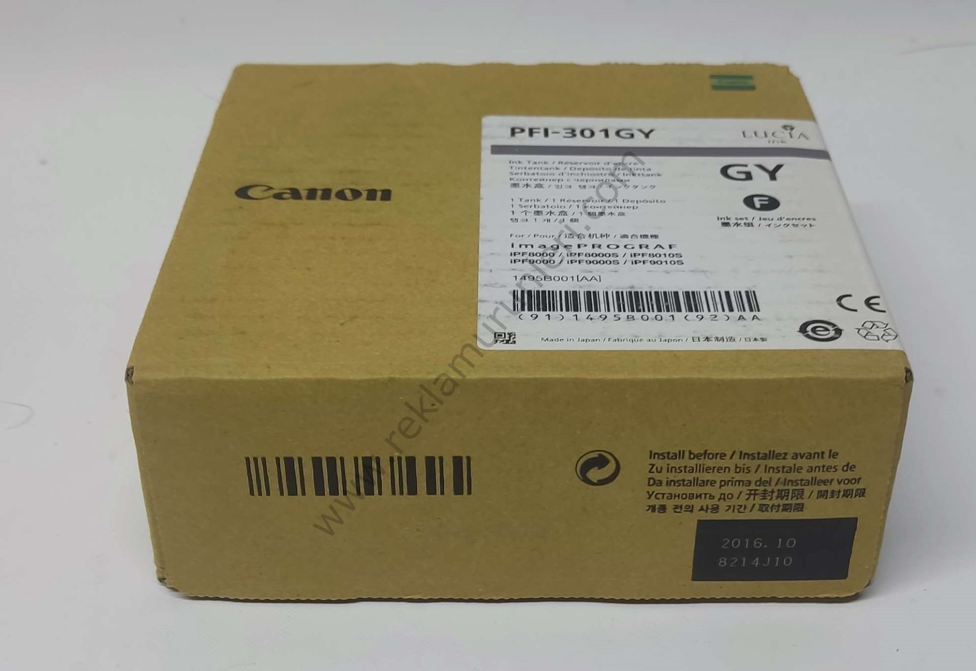 Canon PFI 301Gy Gray Kartuş 330ml 2016 Tarihli