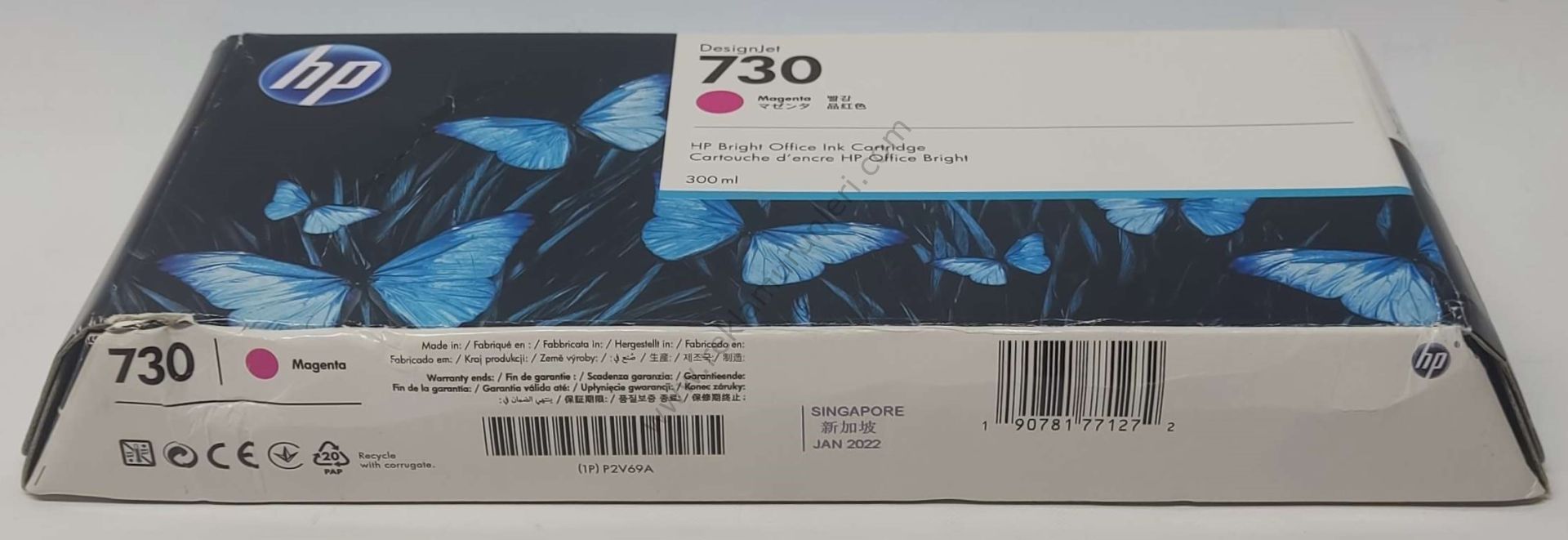 HP P2V69A Magenta Kartuş 300ml 2022 Tarihli