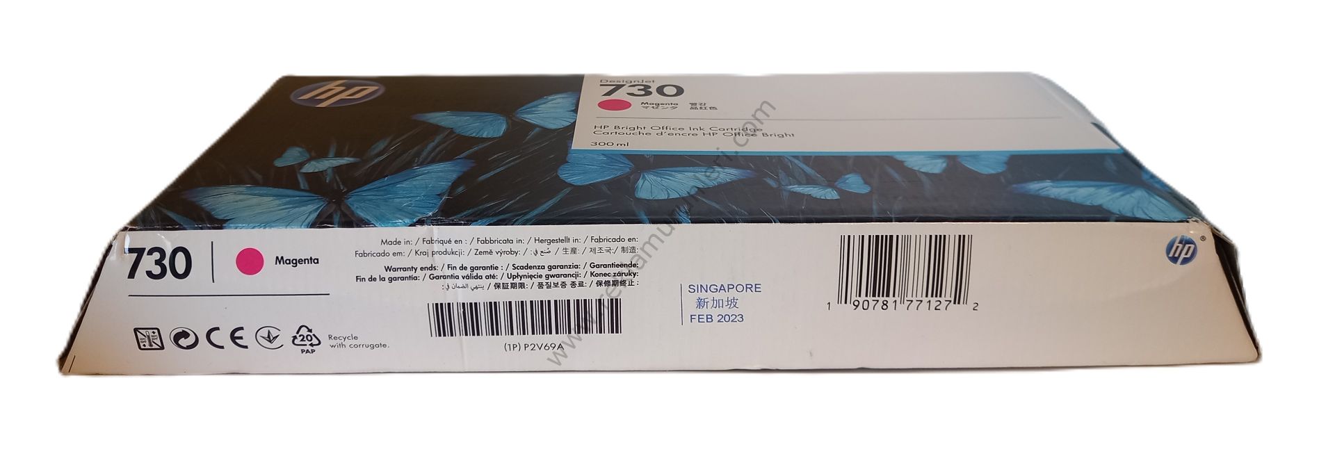 HP P2V69A Magenta Kartuş 300ml 2023 Tarihli