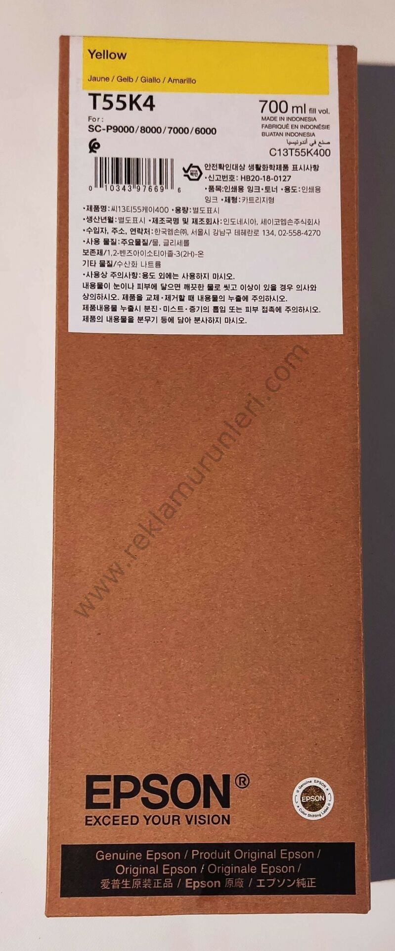 Epson T55K4 Yellow 700ml Kartuş