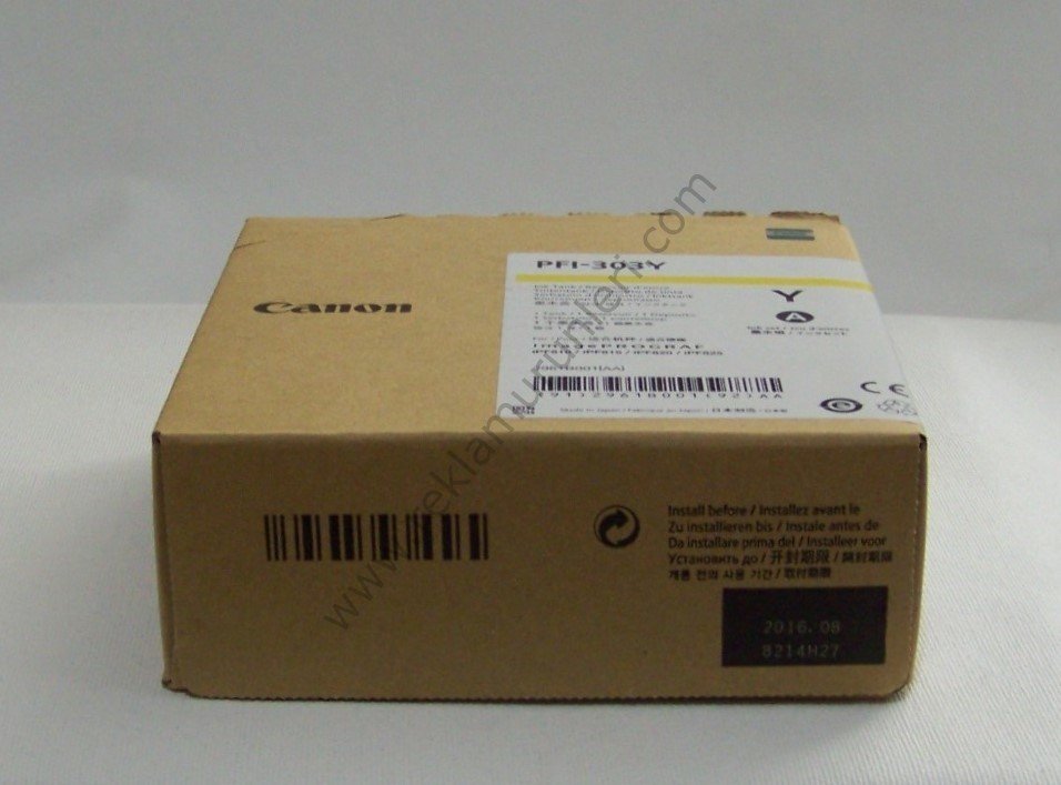Canon PFI 303Y Yellow Kartuş 330ml 2016 Tarihli