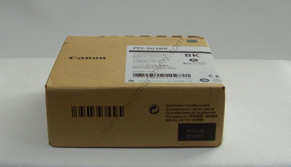Canon PFI 303Bk Photo Black Kartuş 330ml 2016 Tarihli