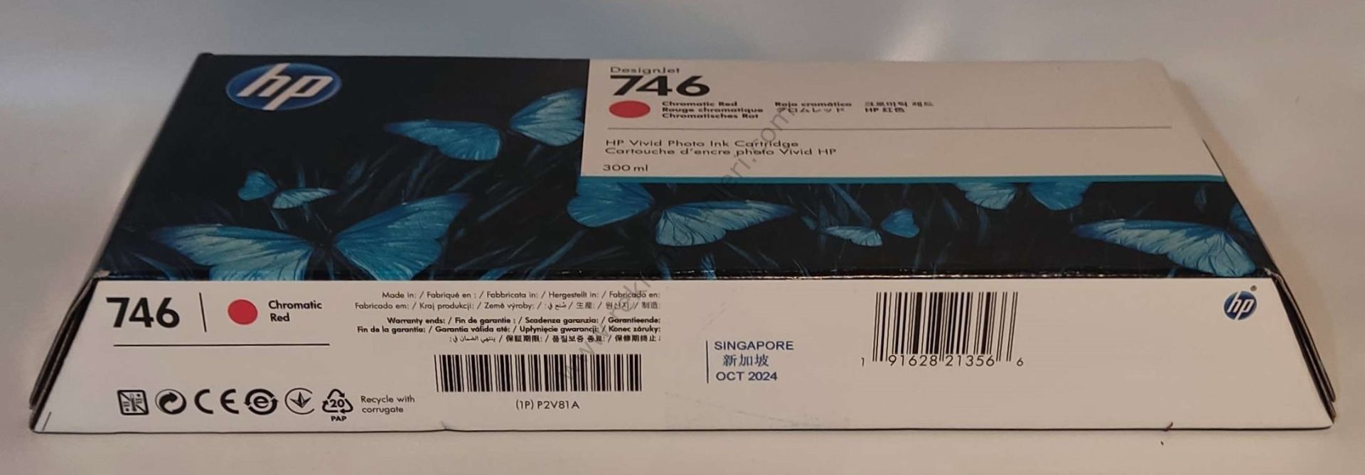 HP 746 P2V81A Chromatic Red Kartuş 300ml 2024 Tarihli