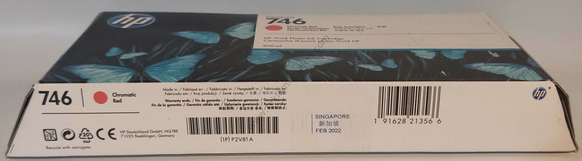 HP 746 P2V81A Chromatic Red Kartuş 300ml 2022 Tarihli