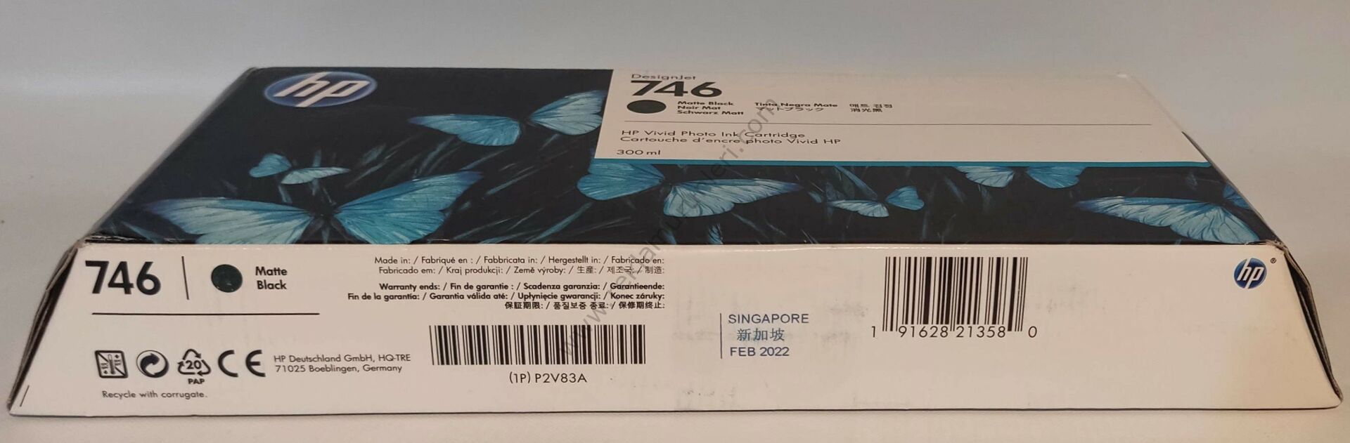 HP 746 P2V83A Matt Black Kartuş 300ml 2022 Tarihli