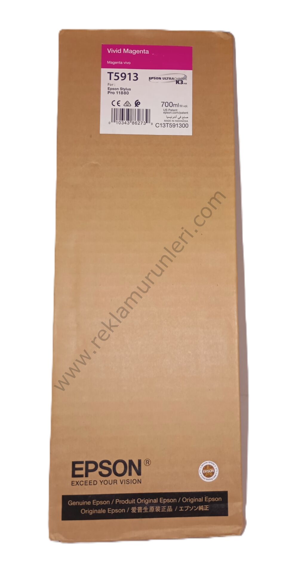 Epson T5913 Vivid Magenta 700ml Kartuş