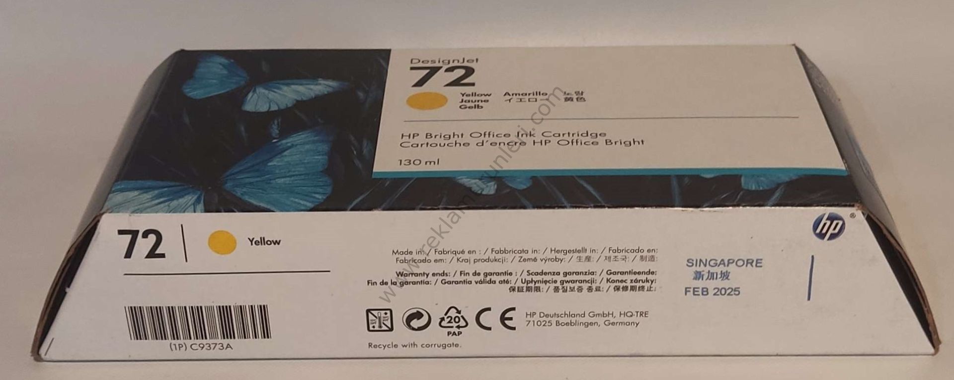 HP C9373A Yellow Kartuş 130ml 2025 Tarihli
