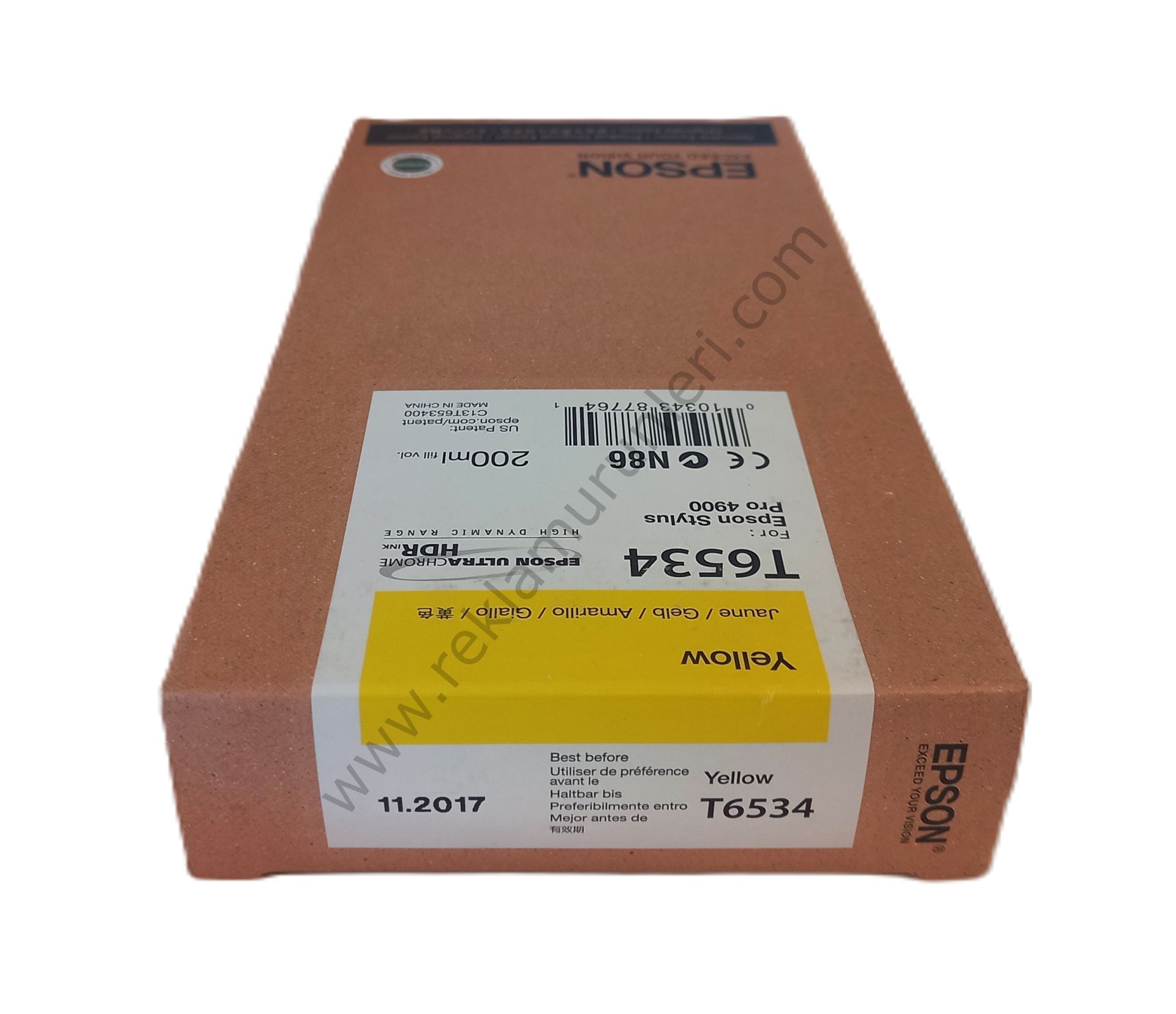 Epson T6534 Yellow 200ml Kartuş 2017 Tarihli
