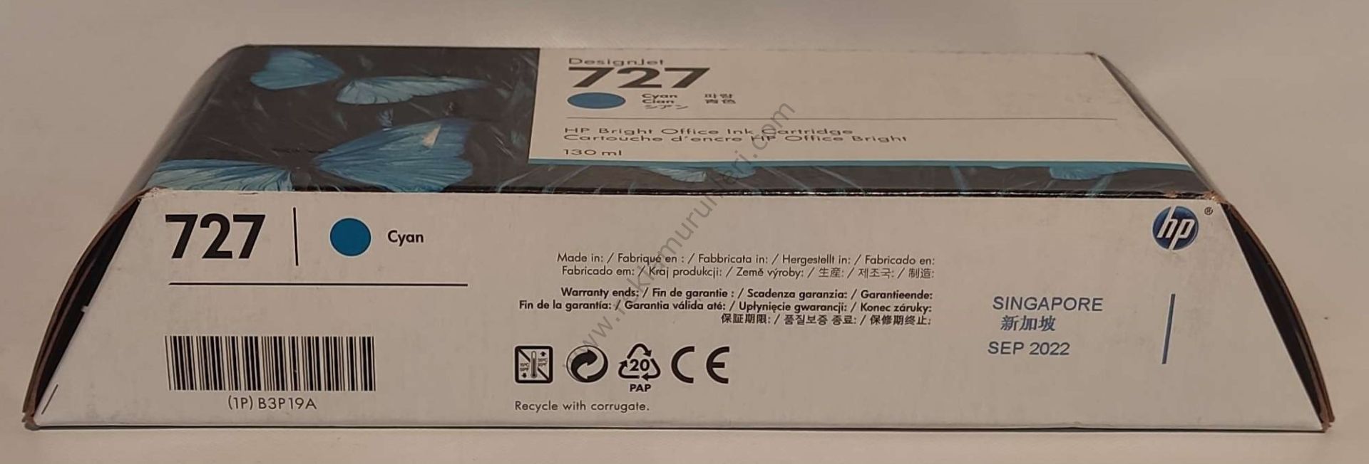 HP B3P19A Cyan Kartuş 130ml 2022 Tarihli