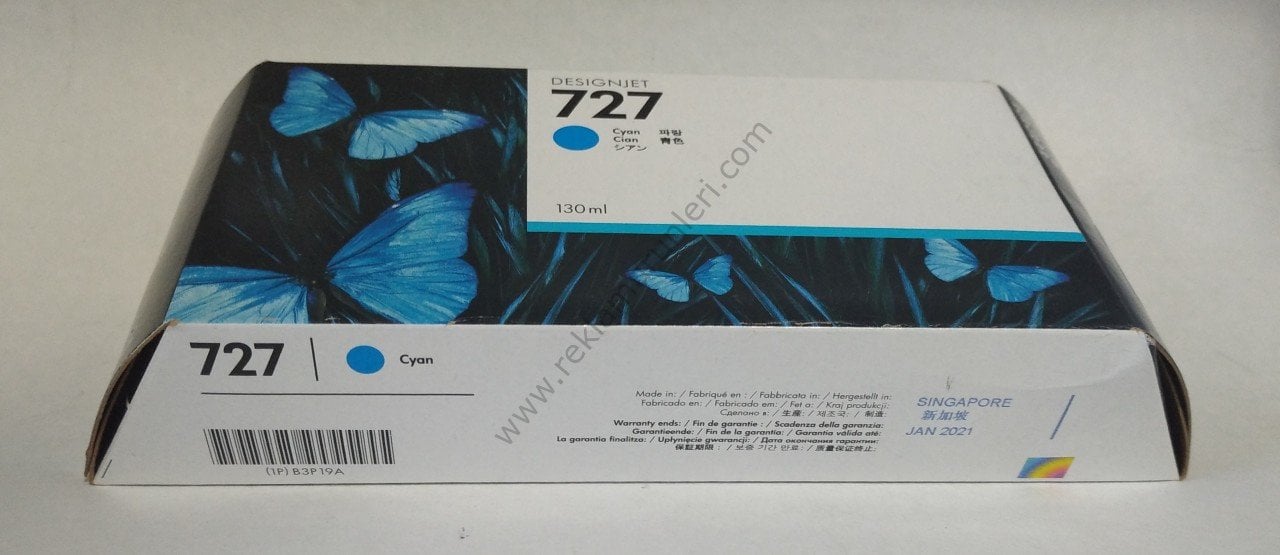 HP B3P19A Cyan Kartuş 130ml 2021 Tarihli