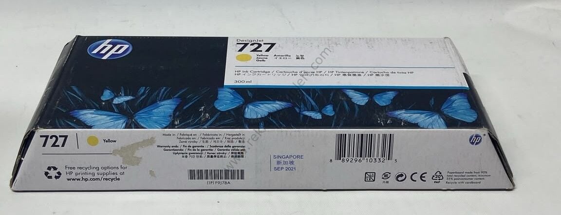 HP F9J78A Yellow Kartuş 300ml 2021 Tarihli