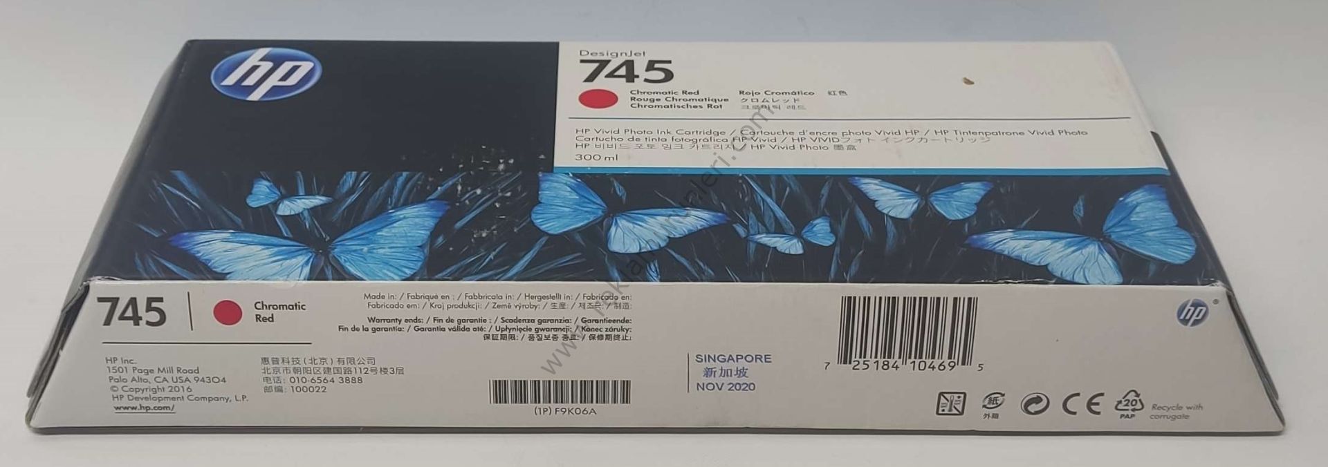 HP F9K06A Cromatic Red Kartuş 300ml 2020 Tarihli