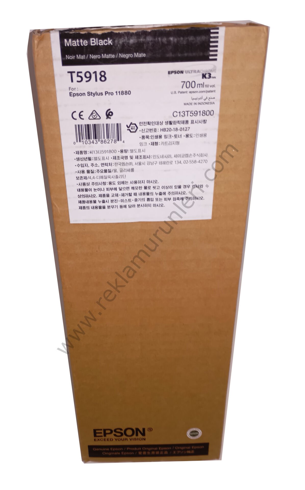 Epson T5918 Matte Black 700ml Kartuş