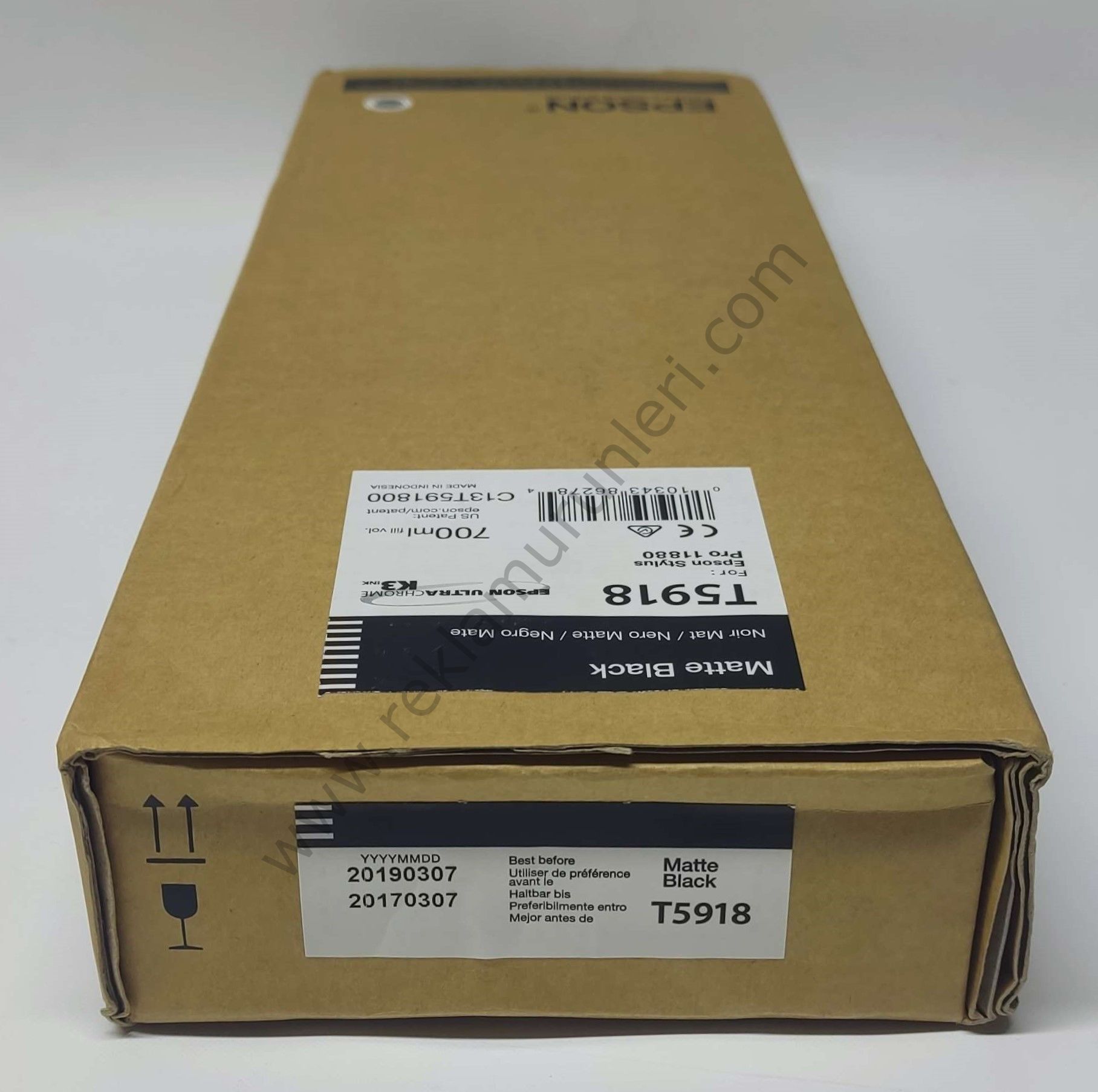 Epson T5918 Matte Black 700ml Kartuş 2019 Tarihli