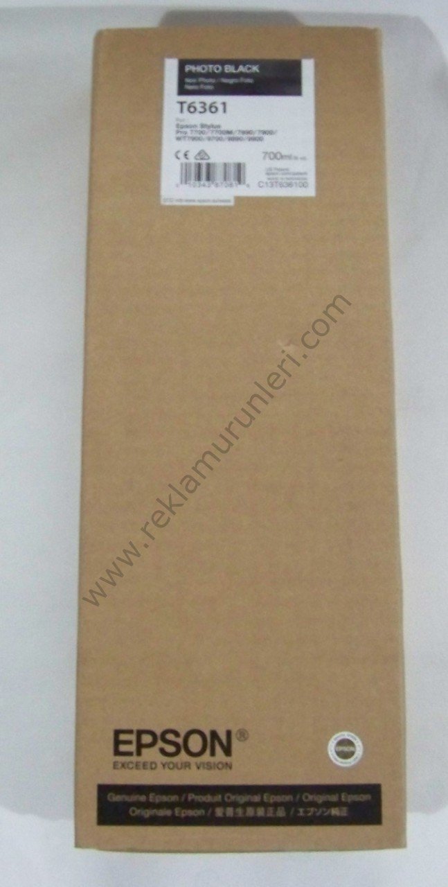Epson T6361 Photo Black 700ml Kartuş