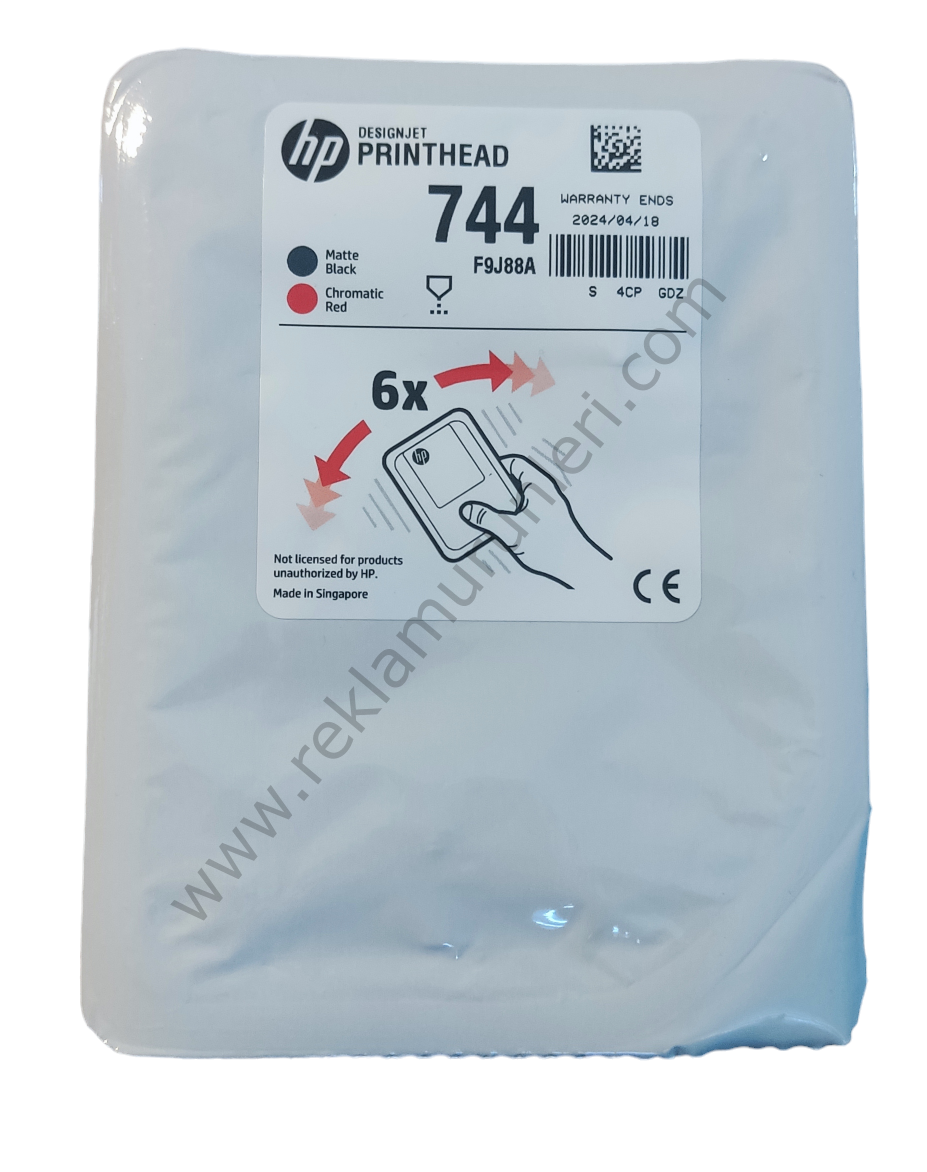 HP F9J88A Matte Black-Chromatic Red Baskı Kafası 2024 Tarihli