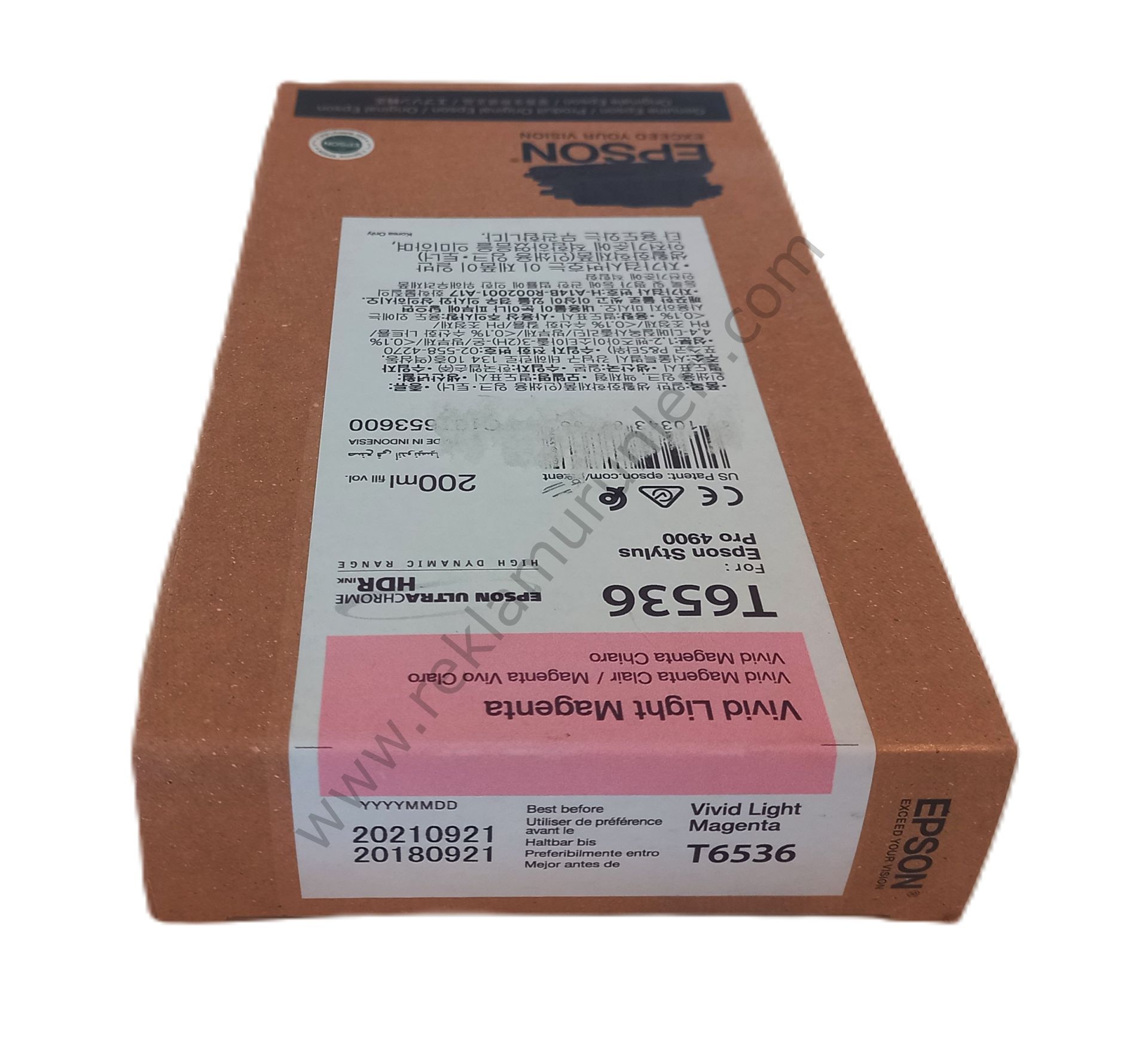 Epson T6536 Vivid Light Magenta 200ml Kartuş 2021 Tarihli