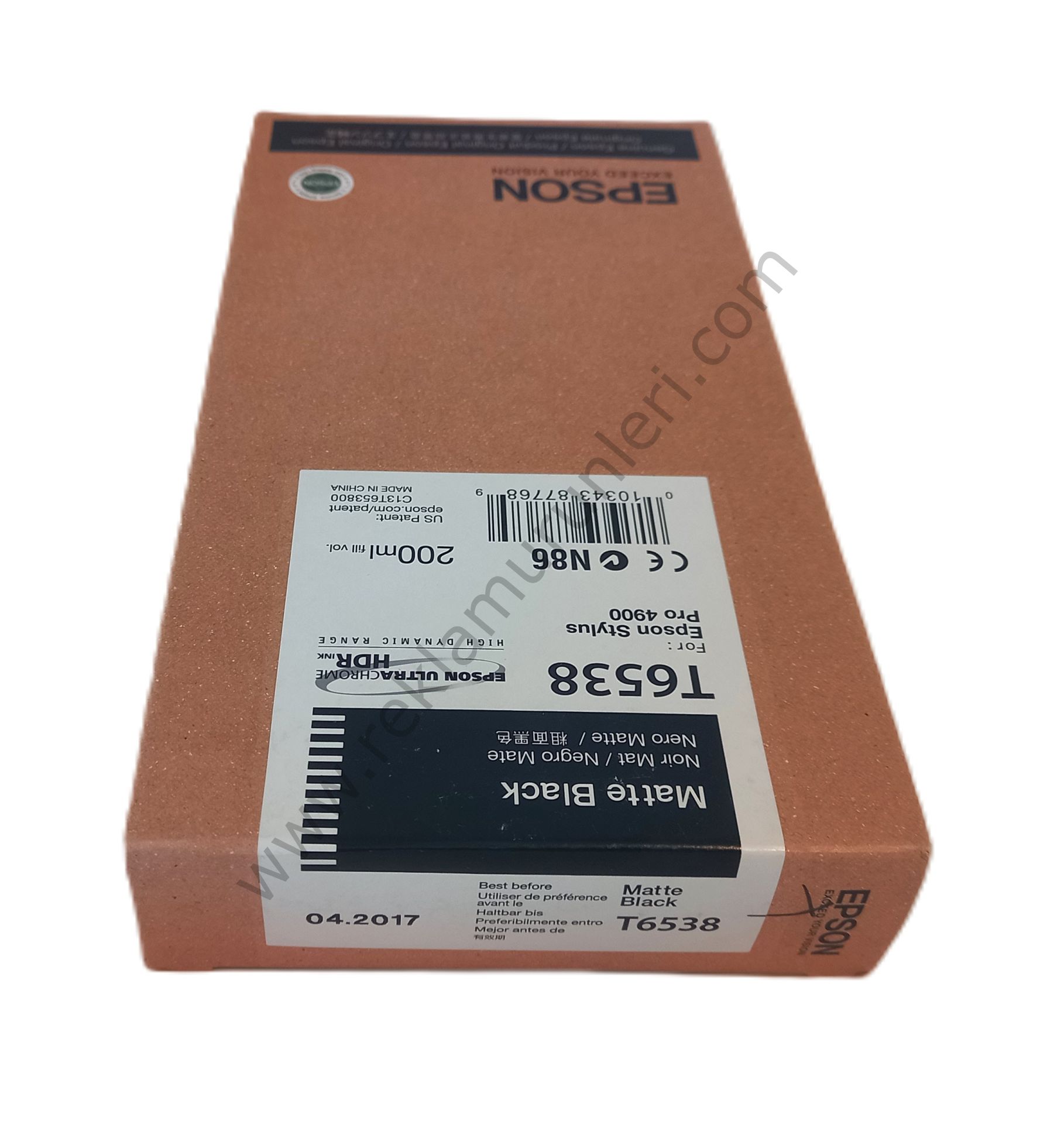 Epson T6538 Matte Black 200ml Kartuş 2017 Tarihli